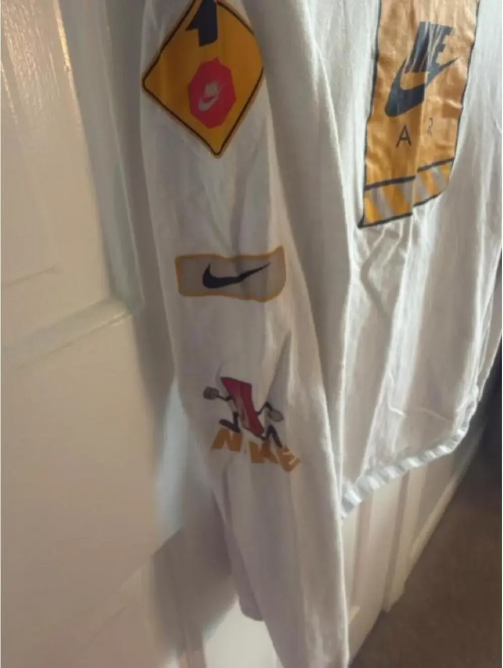 Nike Kid's White and Grey Tshirt